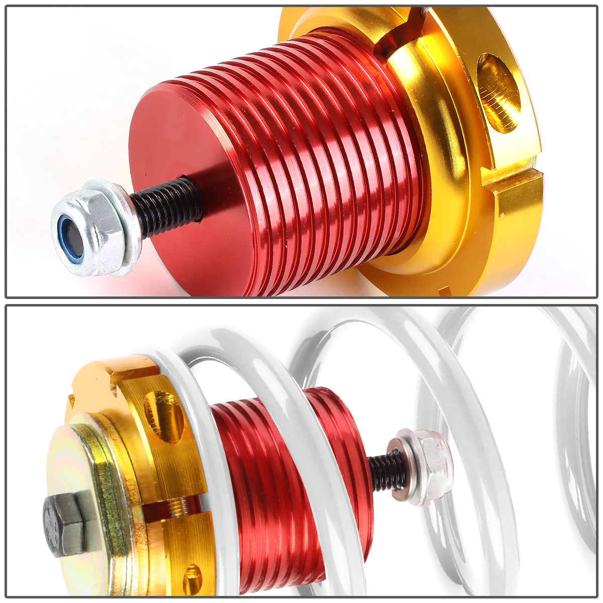 COILOVER 12-15 HONDA CIVIC - RED SLEEVE / GOLD TOP / WHITE SPRING