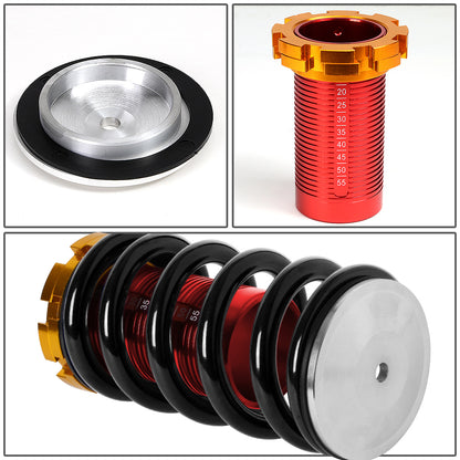 COILOVER 88-00 HONDA CIVIC / 88-91 CRX / 93-97 DEL SOL / 90-01 INTEGRA - SCALE - RED SLEEVES / GOLD TOP / BLACK SPRING