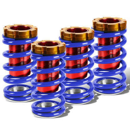 COILOVER 88-00 HONDA CIVIC / 88-91 CRX / 93-97 DEL SOL / 90-01 INTEGRA - SCALE - RED SLEEVES / GOLD TOP / BLUE SPRING