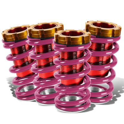 COILOVER 88-00 HONDA CIVIC / 88-91 CRX / 93-97 DEL SOL / 90-01 INTEGRA - SCALE - RED SLEEVES / GOLD TOP / PURPLE SPRING