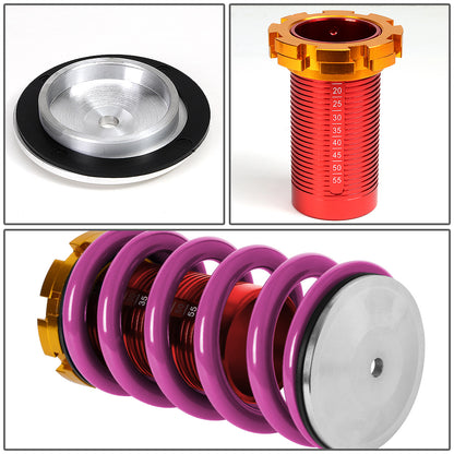 COILOVER 88-00 HONDA CIVIC / 88-91 CRX / 93-97 DEL SOL / 90-01 INTEGRA - SCALE - RED SLEEVES / GOLD TOP / PURPLE SPRING