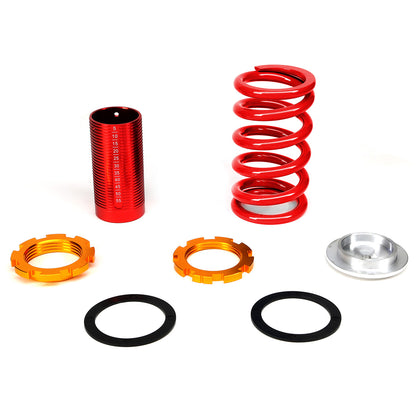 COILOVER 88-00 HONDA CIVIC / 88-91 CRX / 93-97 DEL SOL / 90-01 INTEGRA - SCALE - RED SLEEVES / GOLD TOP / RED SPRING