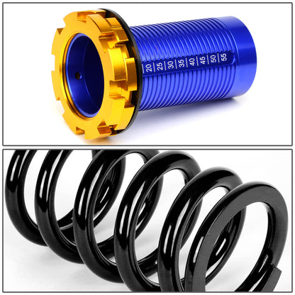 COILOVER 88-00 HONDA CIVIC / 88-91 CRX / 93-97 DEL SOL / 90-01 INTEGRA - SCALE - BLUE SLEEVES / GOLD TOP / BLACK SPRING