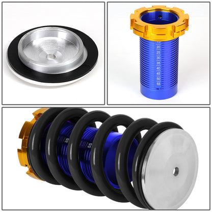 COILOVER 88-00 HONDA CIVIC / 88-91 CRX / 93-97 DEL SOL / 90-01 INTEGRA - SCALE - BLUE SLEEVES / GOLD TOP / BLACK SPRING