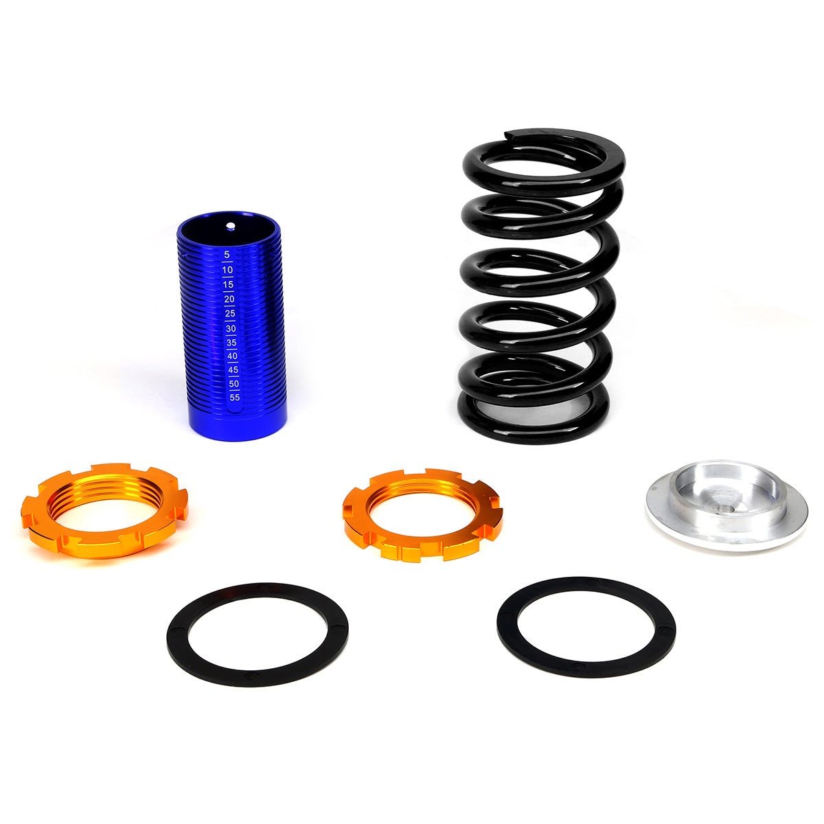 COILOVER 88-00 HONDA CIVIC / 88-91 CRX / 93-97 DEL SOL / 90-01 INTEGRA - SCALE - BLUE SLEEVES / GOLD TOP / BLACK SPRING