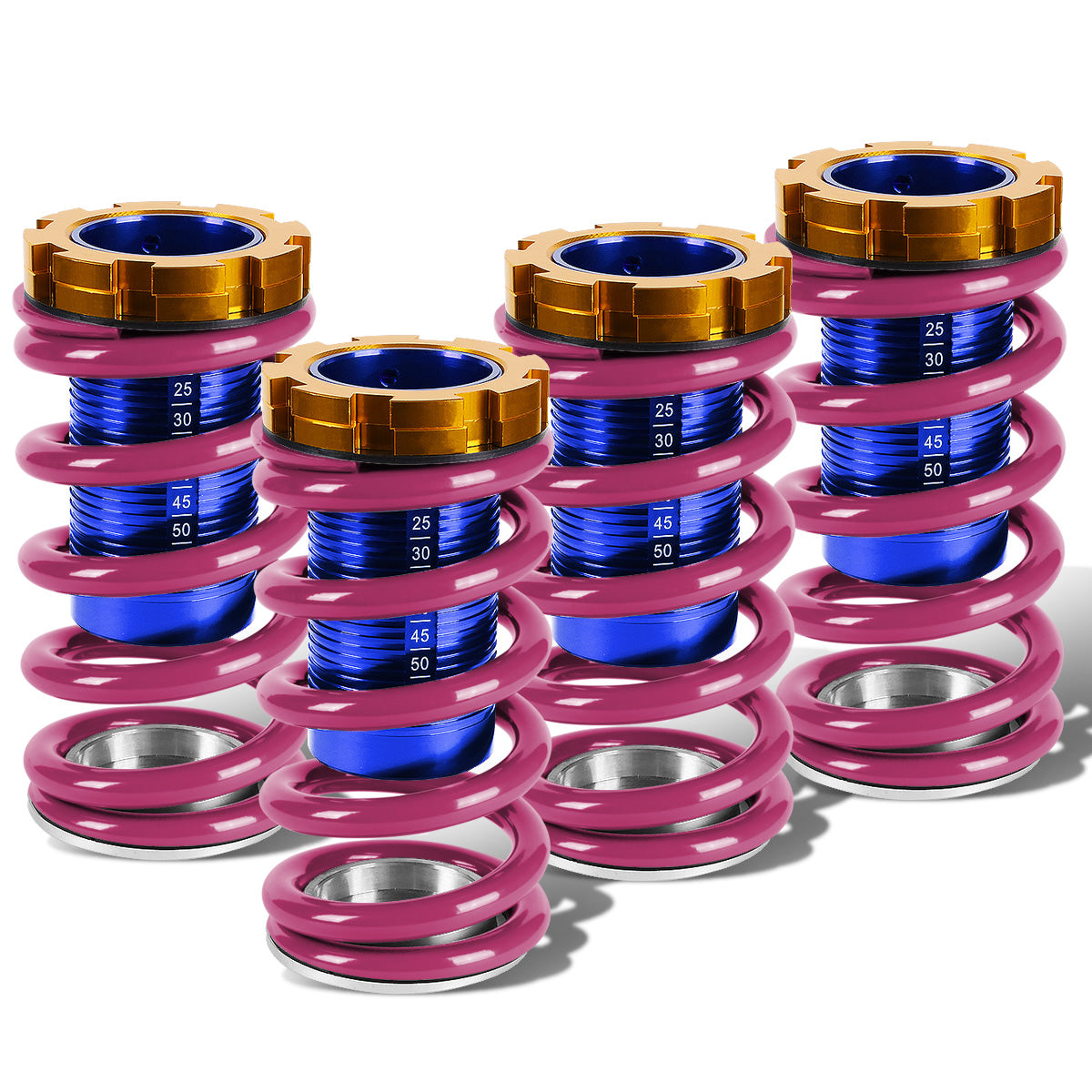COILOVER 88-00 HONDA CIVIC / 88-91 CRX / 93-97 DEL SOL / 90-01 INTEGRA - SCALE - BLUE SLEEVES / GOLD TOP / PURPLE SPRING