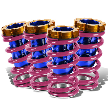COILOVER 88-00 HONDA CIVIC / 88-91 CRX / 93-97 DEL SOL / 90-01 INTEGRA - SCALE - BLUE SLEEVES / GOLD TOP / PURPLE SPRING