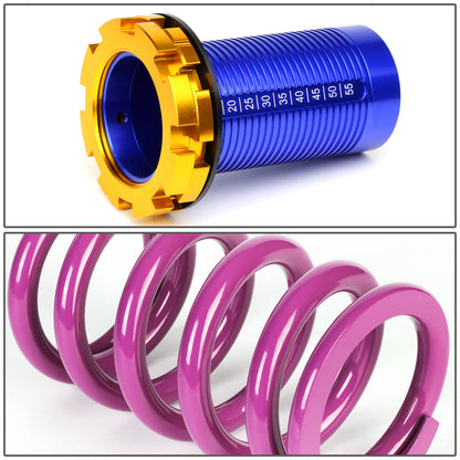 COILOVER 88-00 HONDA CIVIC / 88-91 CRX / 93-97 DEL SOL / 90-01 INTEGRA - SCALE - BLUE SLEEVES / GOLD TOP / PURPLE SPRING
