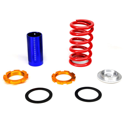 COILOVER 88-00 HONDA CIVIC / 88-91 CRX / 93-97 DEL SOL / 90-01 INTEGRA - SCALE - BLUE SLEEVES / GOLD TOP / RED SPRING