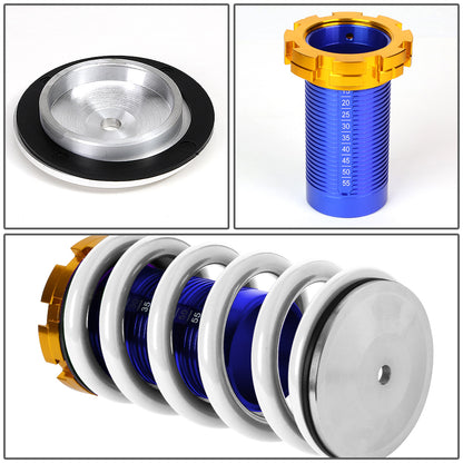 COILOVER 88-00 HONDA CIVIC / 88-91 CRX / 93-97 DEL SOL / 90-01 INTEGRA - SCALE - BLUE SLEEVES / GOLD TOP / WHITE SPRING