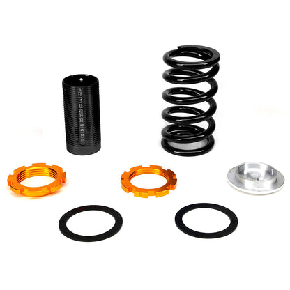 COILOVER 88-00 HONDA CIVIC / 88-91 CRX / 93-97 DEL SOL / 90-01 INTEGRA - SCALE - BLACK SLEEVES / GOLD TOP / BLACK SPRING
