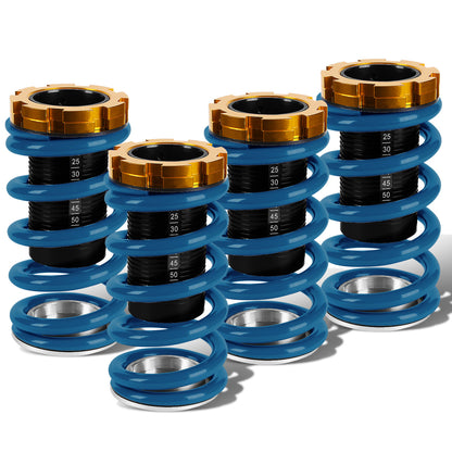 COILOVER 88-00 HONDA CIVIC / 88-91 CRX / 93-97 DEL SOL / 90-01 INTEGRA - SCALE - BLACK SLEEVES / GOLD TOP / BLUE SPRING