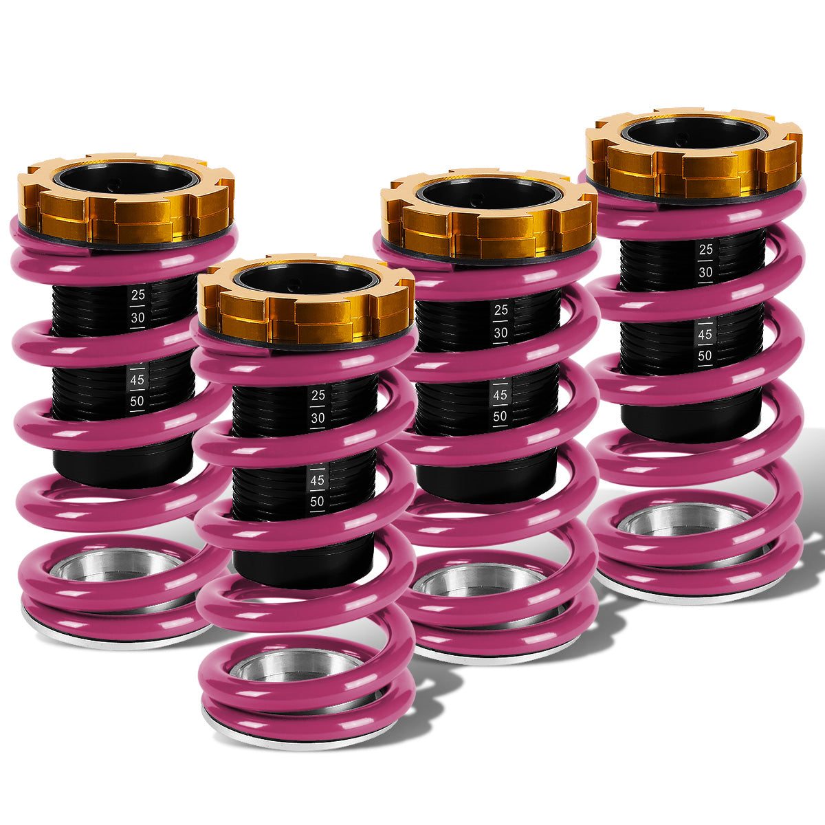COILOVER 88-00 HONDA CIVIC / 88-91 CRX / 93-97 DEL SOL / 90-01 INTEGRA - SCALE - BLACK SLEEVES / GOLD TOP / PURPLE SPRING