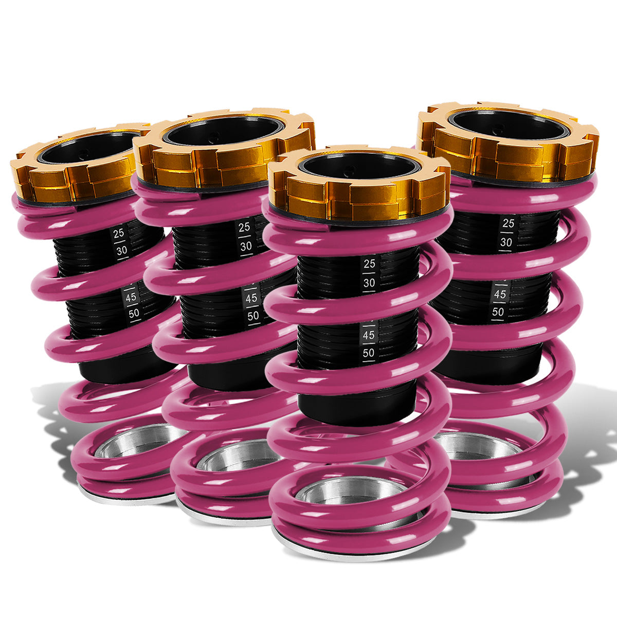 COILOVER 88-00 HONDA CIVIC / 88-91 CRX / 93-97 DEL SOL / 90-01 INTEGRA - SCALE - BLACK SLEEVES / GOLD TOP / PURPLE SPRING