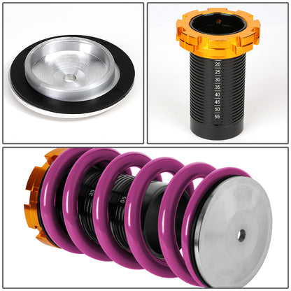COILOVER 88-00 HONDA CIVIC / 88-91 CRX / 93-97 DEL SOL / 90-01 INTEGRA - SCALE - BLACK SLEEVES / GOLD TOP / PURPLE SPRING