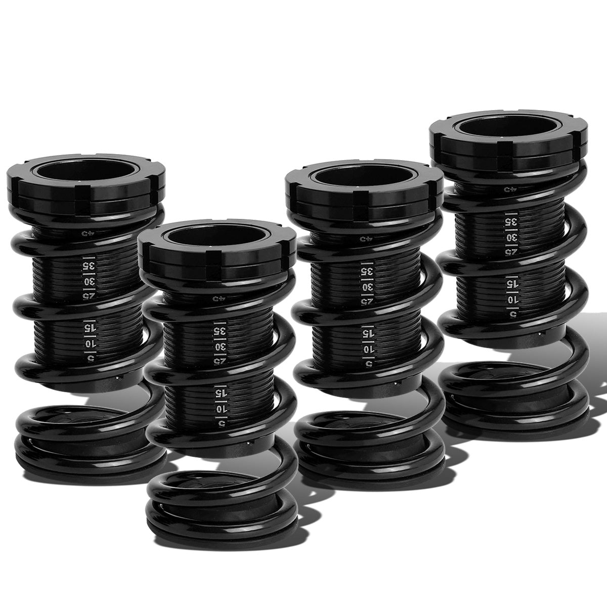 COILOVER 88-00 HONDA CIVIC / 88-91 CRX / 93-97 DEL SOL / 90-01 INTEGRA - SCALE - BLACK SLEEVES / BLACK TOP / BLACK SPRING
