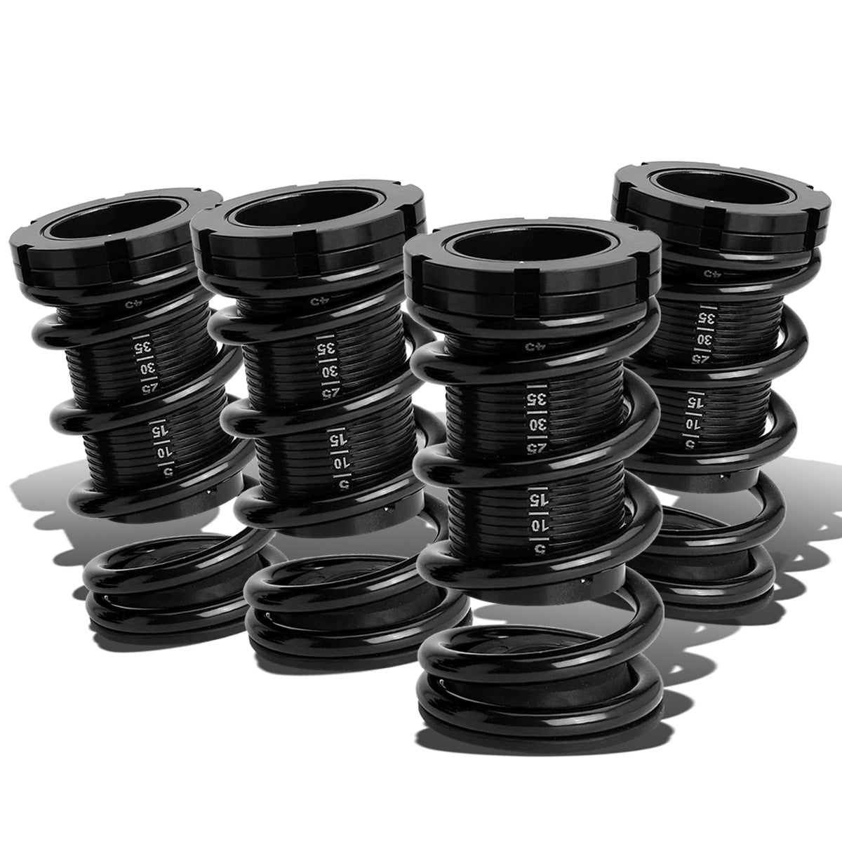 COILOVER 88-00 HONDA CIVIC / 88-91 CRX / 93-97 DEL SOL / 90-01 INTEGRA - SCALE - BLACK SLEEVES / BLACK TOP / BLACK SPRING