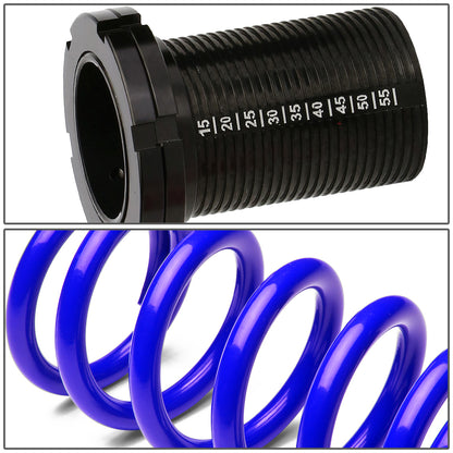 COILOVER 88-00 HONDA CIVIC / 88-91 CRX / 93-97 DEL SOL / 90-01 INTEGRA - SCALE - BLACK SLEEVES / BLACK TOP / BLUE SPRING