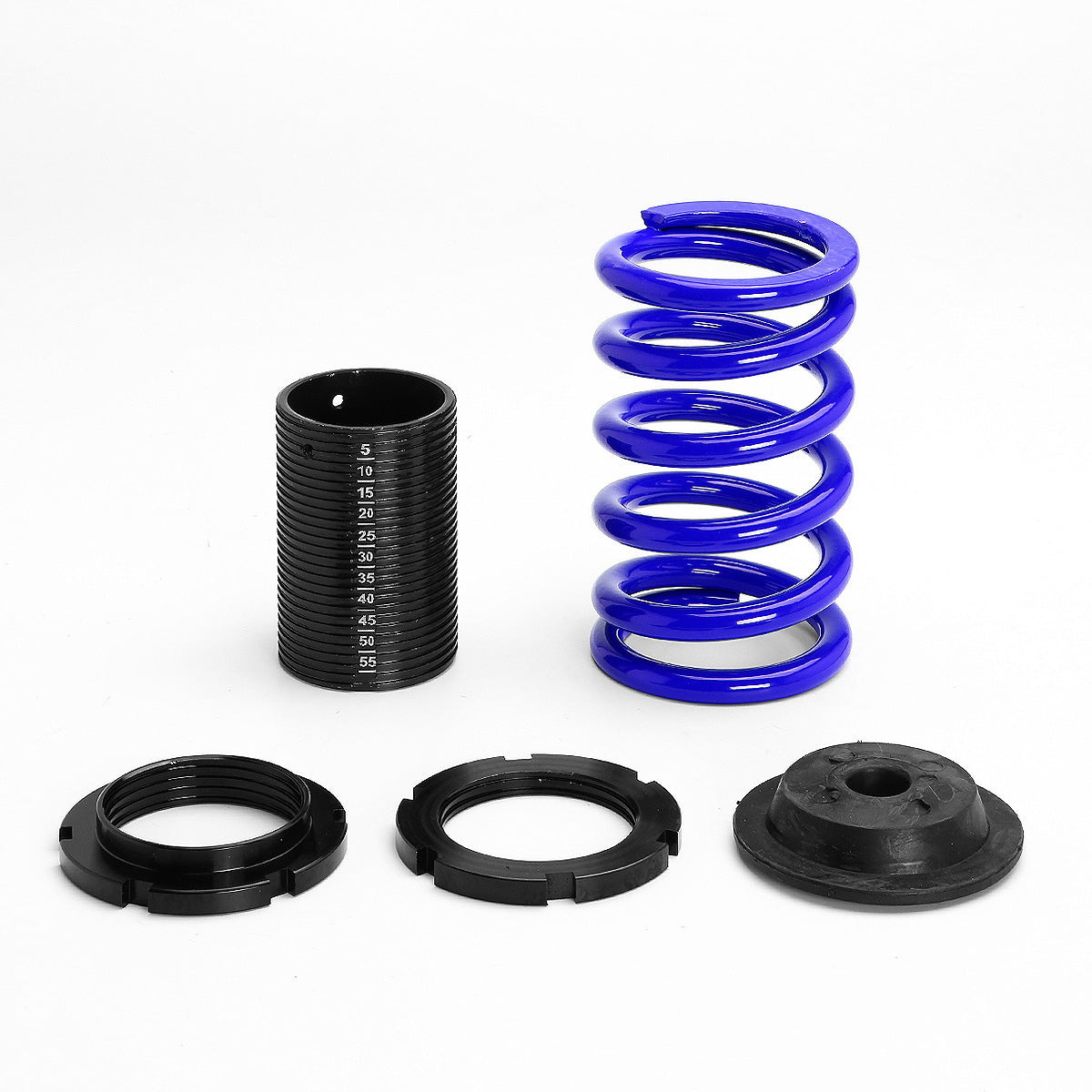 COILOVER 88-00 HONDA CIVIC / 88-91 CRX / 93-97 DEL SOL / 90-01 INTEGRA - SCALE - BLACK SLEEVES / BLACK TOP / BLUE SPRING