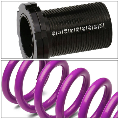 COILOVER 88-00 HONDA CIVIC / 88-91 CRX / 93-97 DEL SOL / 90-01 INTEGRA - SCALE - BLACK SLEEVES / BLACK TOP / PURPLE SPRING