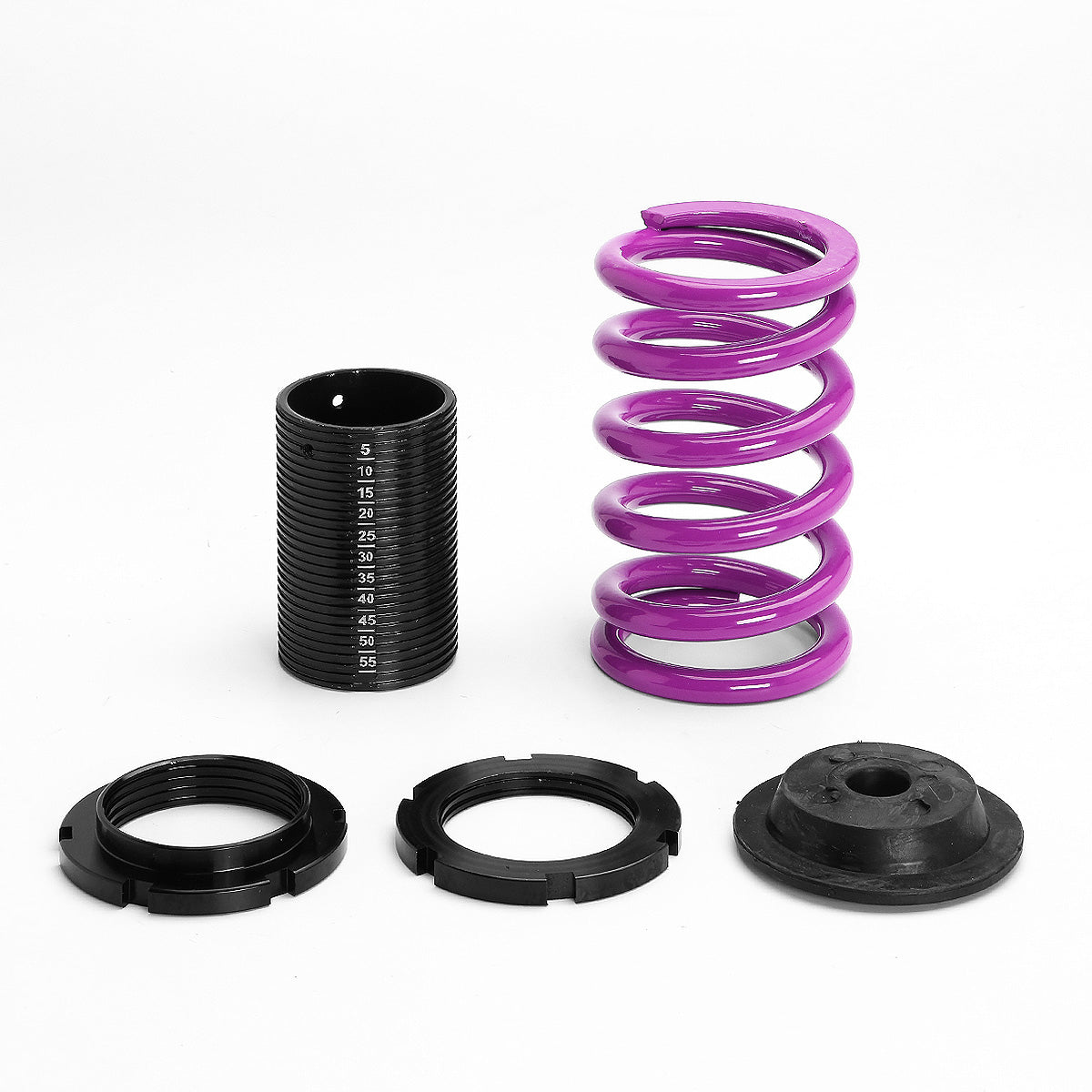 COILOVER 88-00 HONDA CIVIC / 88-91 CRX / 93-97 DEL SOL / 90-01 INTEGRA - SCALE - BLACK SLEEVES / BLACK TOP / PURPLE SPRING