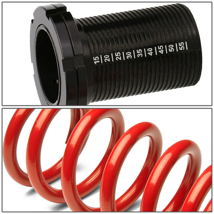 COILOVER 88-00 HONDA CIVIC / 88-91 CRX / 93-97 DEL SOL / 90-01 INTEGRA - SCALE - BLACK SLEEVES / BLACK TOP / RED SPRING