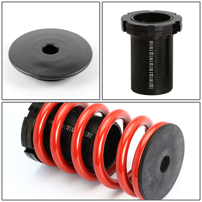 COILOVER 88-00 HONDA CIVIC / 88-91 CRX / 93-97 DEL SOL / 90-01 INTEGRA - SCALE - BLACK SLEEVES / BLACK TOP / RED SPRING