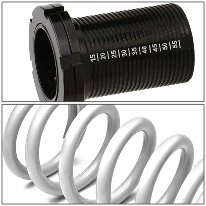 COILOVER 88-00 HONDA CIVIC / 88-91 CRX / 93-97 DEL SOL / 90-01 INTEGRA - SCALE - BLACK SLEEVES / BLACK TOP / WHITE SPRING