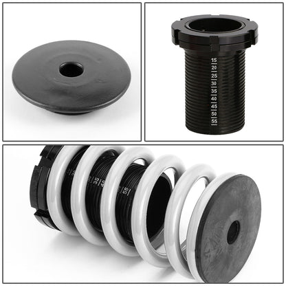 COILOVER 88-00 HONDA CIVIC / 88-91 CRX / 93-97 DEL SOL / 90-01 INTEGRA - SCALE - BLACK SLEEVES / BLACK TOP / WHITE SPRING