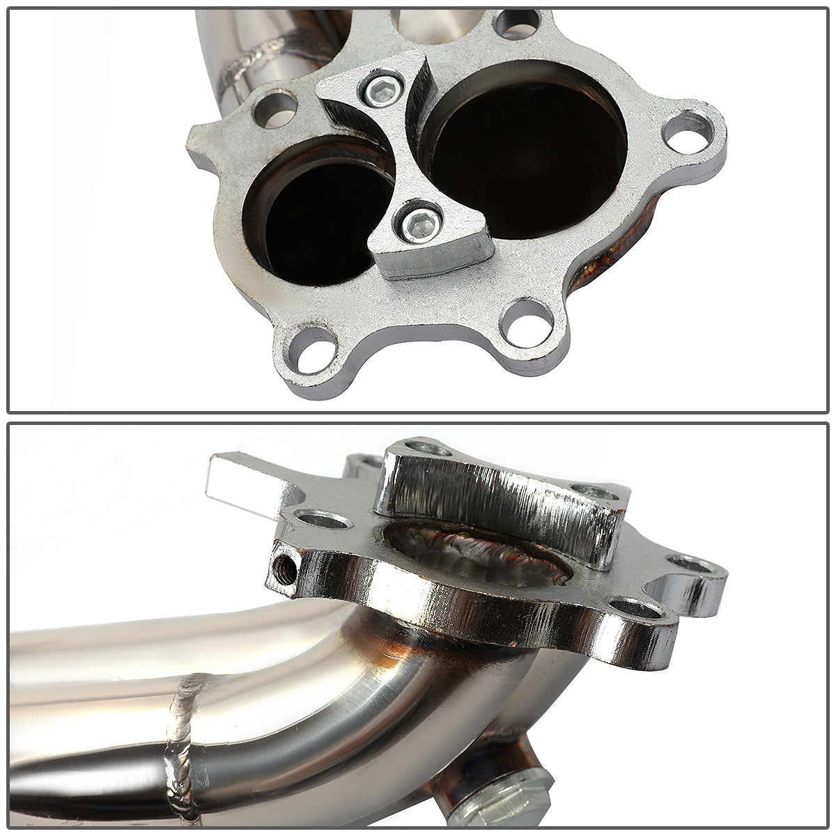 TURBO MANIFOLD TURBO ELBOW DOWNPIPE - STAINLESS STEEL - 89-02 NISSAN SKYLINE GT-R R32/R33/R34 + DOWNPIPE