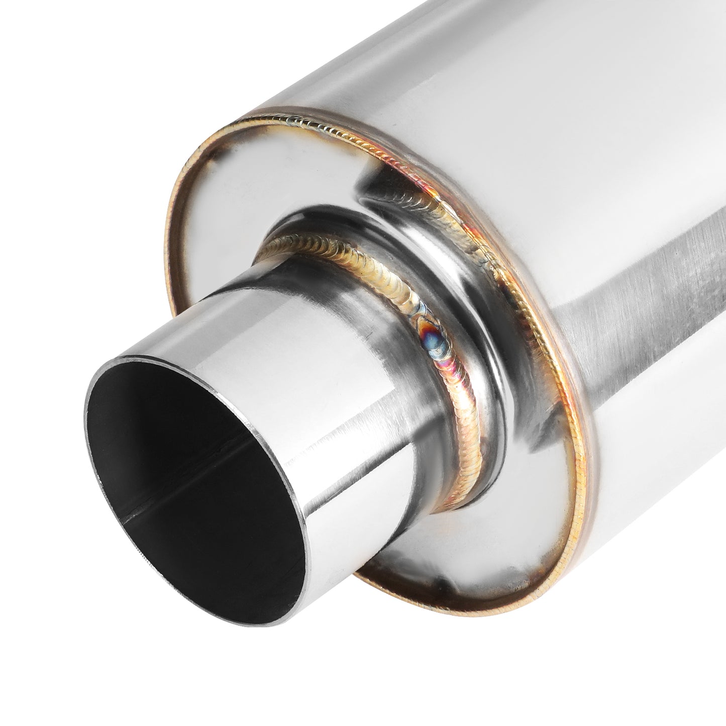 MOFLES RACING MUFFLER - TIP DIAMETER: 3.0"
TIP LENGTH: 3.5"
INLET DIAMETER: 2.0"
INLET LENGTH: 1.77"
BODY DIAMETER: 4.0"
BODY LENGTH: 9.2"
TOTAL LENGTH: 14.7" STRIGHT CUT / BURN TIP