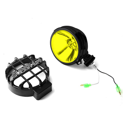 FAROS DE NIEBLA UNIVERSAL - ROUND - 6 INCH SUPER 4X4 - W/ SWITCH - H3 BULB - AMBER / BLACK