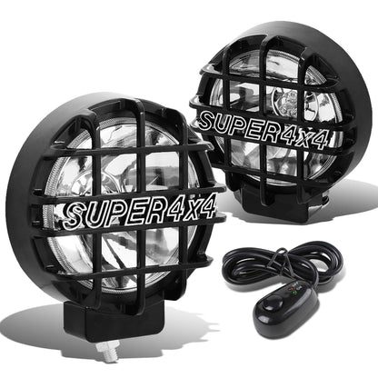 FAROS DE NIEBLA UNIVERSAL - ROUND - 6 INCH SUPER 4X4 - W/ SWITCH - H3 BULB - CHROME / BLACK