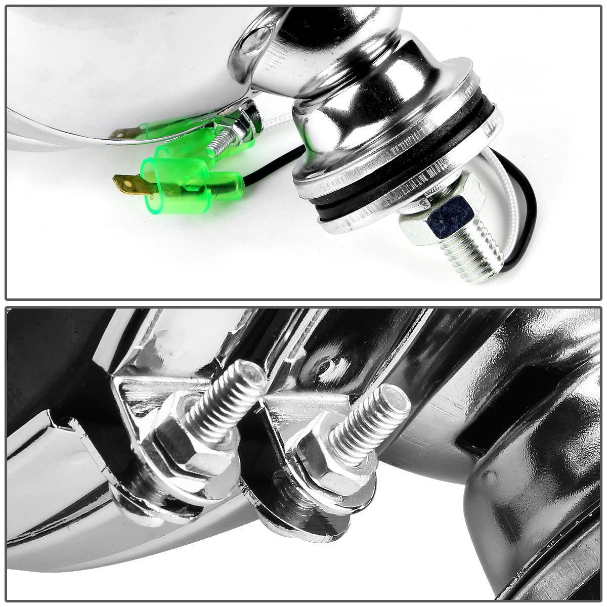 FAROS DE NIEBLA UNIVERSAL - ROUND - 6 INCH SUPER 4X4 - W/ SWITCH - H3 BULB - CHROME / CHROME