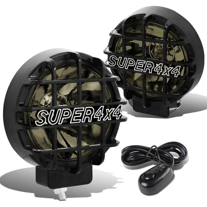 FAROS DE NIEBLA UNIVERSAL - ROUND - 6 INCH SUPER 4X4 - W/ SWITCH - H3 BULB - SMOKE / BLACK