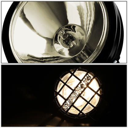 FAROS DE NIEBLA UNIVERSAL - ROUND - 6 INCH SUPER 4X4 - W/ SWITCH - H3 BULB - SMOKE / BLACK