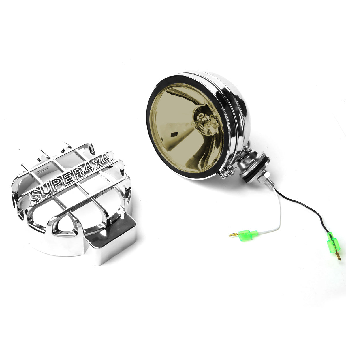 FAROS DE NIEBLA UNIVERSAL - ROUND - 6 INCH SUPER 4X4 - W/ SWITCH - H3 BULB - SMOKE / CHROME