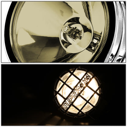 FAROS DE NIEBLA UNIVERSAL - ROUND - 6 INCH SUPER 4X4 - W/ SWITCH - H3 BULB - SMOKE / CHROME