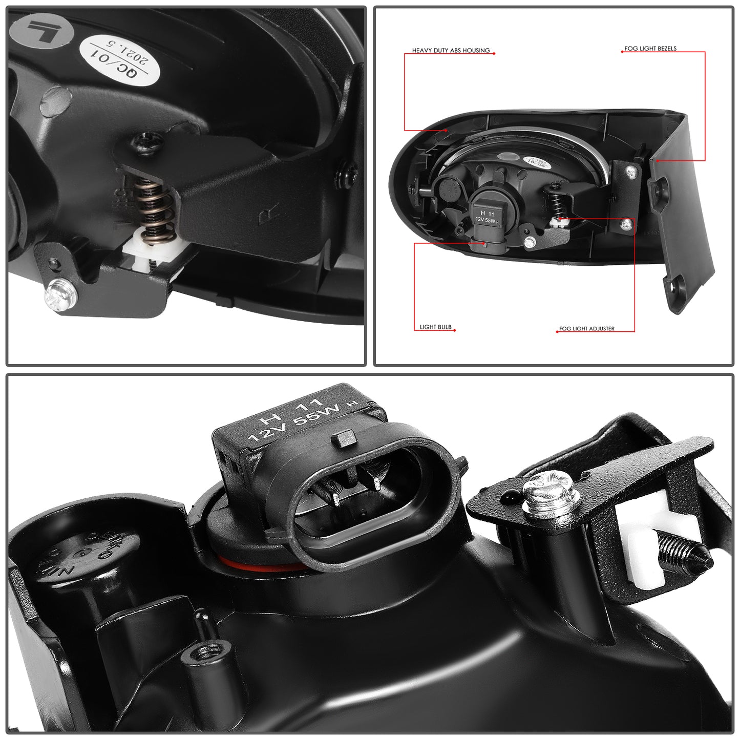 FAROS DE NIEBLA 02-04 ACURA RSX 2-DR - W/ SWITCH - H11 BULB - CLEAR