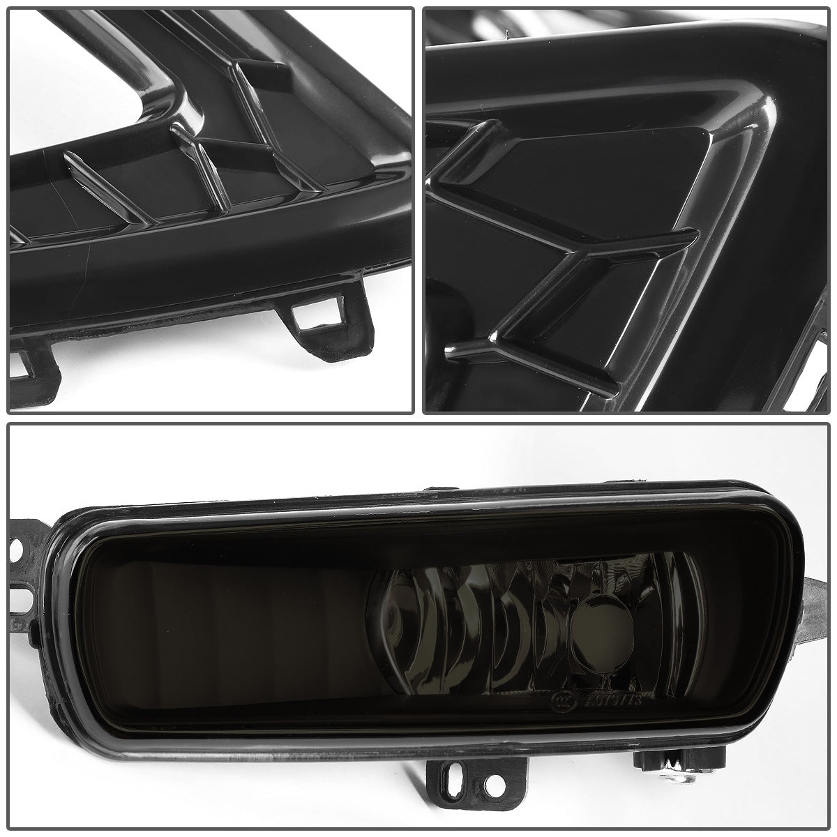 FAROS DE NIEBLA 15-17 FORD FOCUS 4-DR - DOES NOT FIT ELECTRIC MODELS - LED DRL - W/ BEZEL - NO SWITCH - BLACK / SMOKE