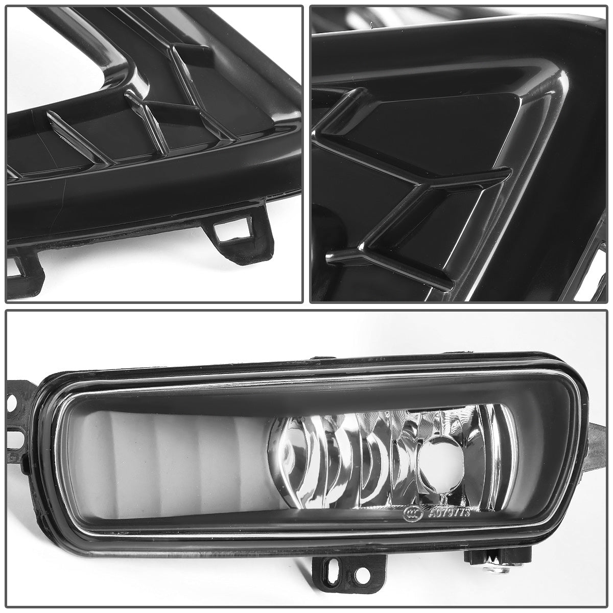 FAROS DE NIEBLA 15-17 FORD FOCUS 4-DR - DOES NOT FIT ELECTRIC MODELS - LED DRL - W/ BEZEL - NO SWITCH - BLACK / WHITE