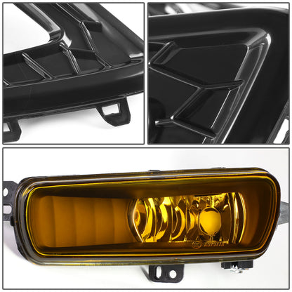FAROS DE NIEBLA 15-17 FORD FOCUS 4-DR - DOES NOT FIT ELECTRIC MODELS - LED DRL - W/ BEZEL - NO SWITCH - BLACK / YELLOW