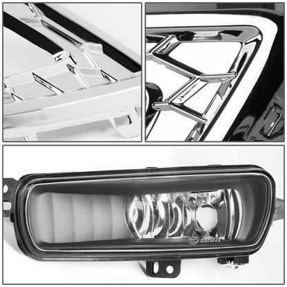 FAROS DE NIEBLA 15-17 FORD FOCUS 4-DR - DOES NOT FIT ELECTRIC MODELS - LED DRL - W/ BEZEL - NO SWITCH - CHROME / WHITE