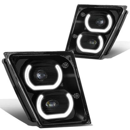 FAROS DE NIEBLA 04-18 VOLVO VN VNL 300, 400, 430, 630, 740, 760, 860 - HALO DRL WILL REQUIRE WIRING TO EXISTING LIGHTING - BLACK