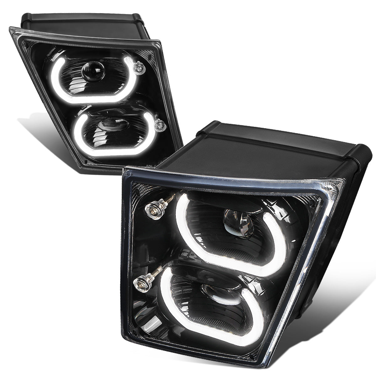 FAROS DE NIEBLA 04-18 VOLVO VN VNL 300, 400, 430, 630, 740, 760, 860 - HALO DRL WILL REQUIRE WIRING TO EXISTING LIGHTING - BLACK