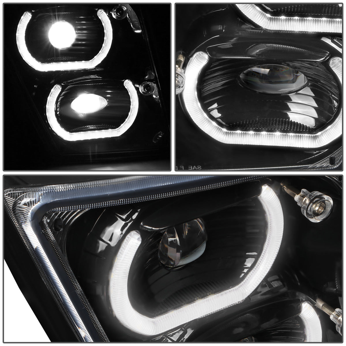 FAROS DE NIEBLA 04-18 VOLVO VN VNL 300, 400, 430, 630, 740, 760, 860 - HALO DRL WILL REQUIRE WIRING TO EXISTING LIGHTING - BLACK