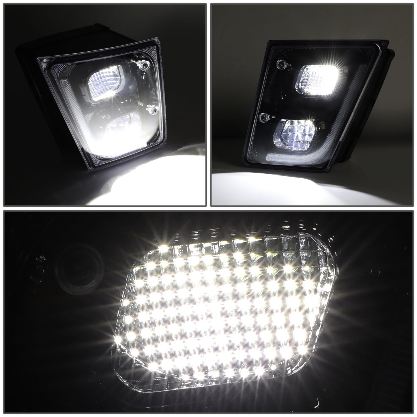 FAROS DE NIEBLA 03-17 VOLVO VN VNL VNM VNX MODEL TRUCKS - 3D - LED - BLACK