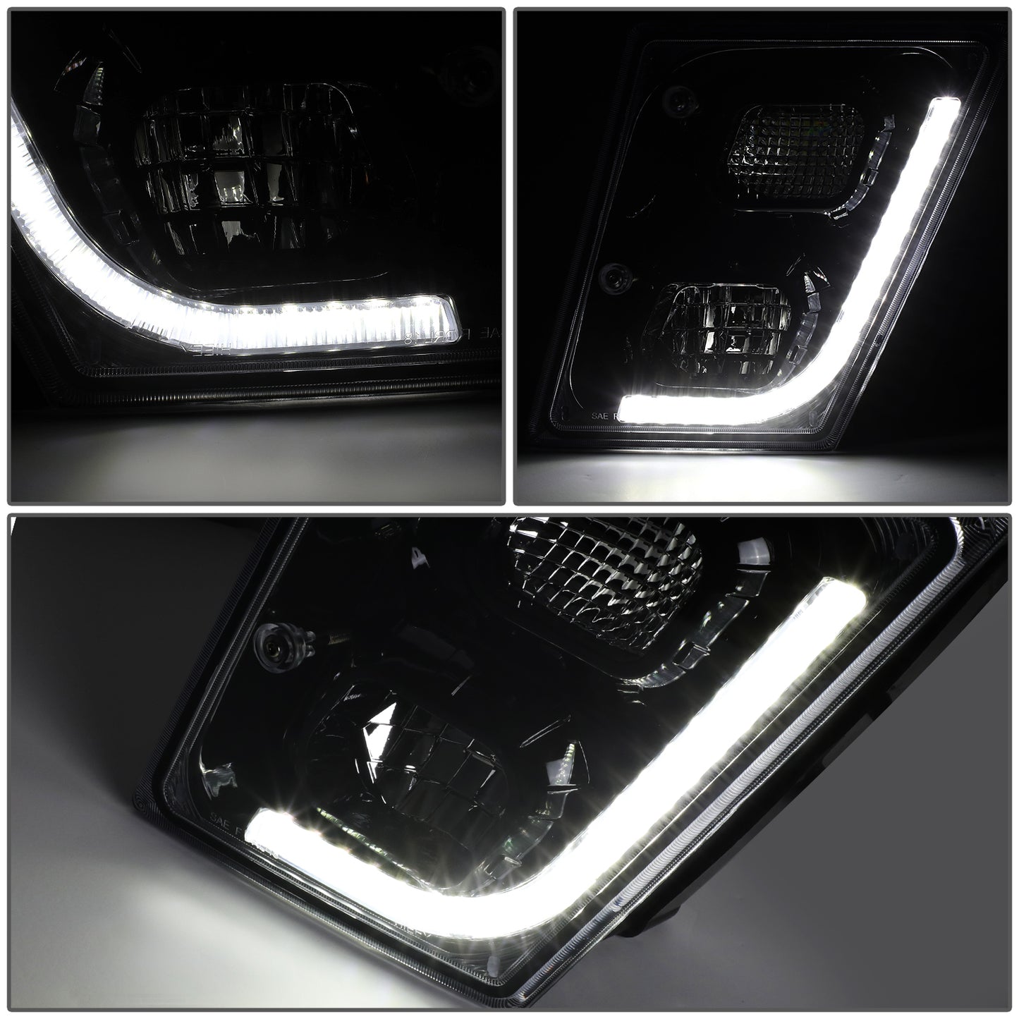 FAROS DE NIEBLA 03-17 VOLVO VN VNL VNM VNX MODEL TRUCKS - 3D - LED - BLACK