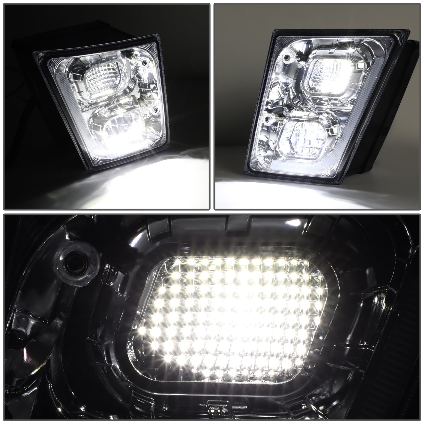 FAROS DE NIEBLA 03-17 VOLVO VN VNL VNM VNX MODEL TRUCKS - 3D - LED - CHROME