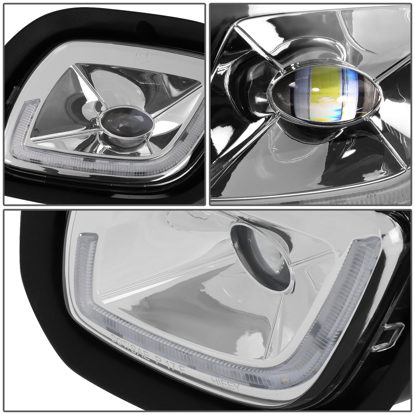 FAROS DE NIEBLA 08-17 FREIGHTLINER CASCADIA - PROJECTOR - 3D - LED - CHROME